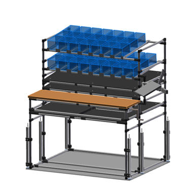 Vormontageplatz Hubmechanik